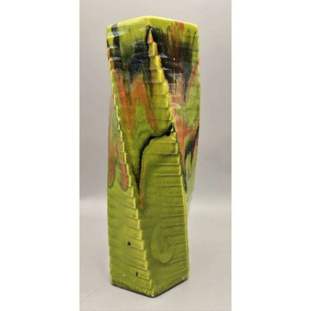 Vintage Lime Glazed Vase. Ceramic 1950's. #4144 Royal Haeger USA.  B#27